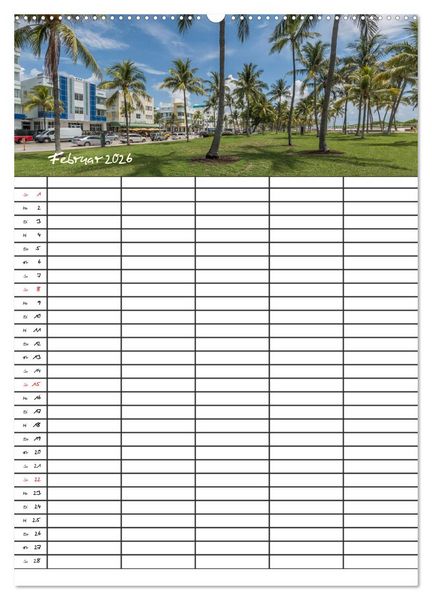 Produktbild: Idyllisches Florida / Familienplaner (Wandkalender 2026 DIN A2 hoch), CALVENDO Monatskalender