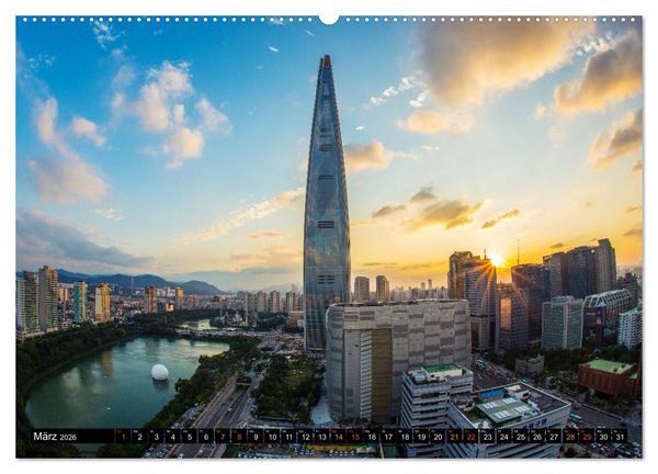 Produktbild: Seoul - Metropole zwischen Tradition und Moderne (hochwertiger Premium Wandkalender 2026 DIN A2 quer), Kunstdruck in Hochglanz