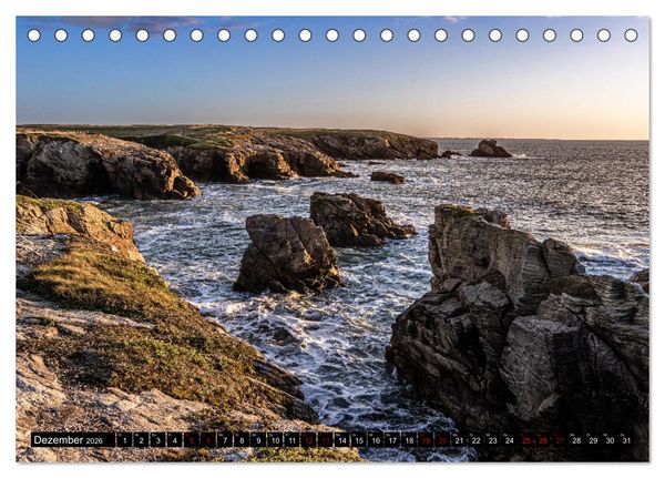 Produktbild: C&ocirc;te Sauvage - Die wilde K&uuml;ste der Bretagne (Tischkalender 2026 DIN A5 quer), CALVENDO Monatskalender