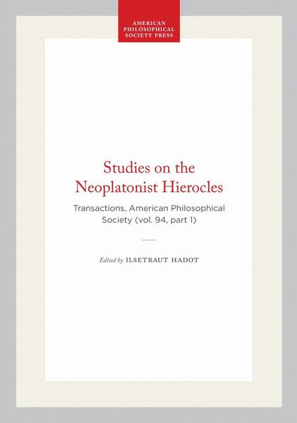 Produktbild: Studies on the Neoplatonist Hierocles