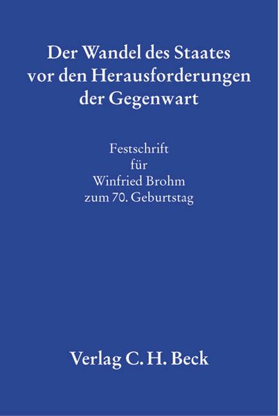 Produktbild: Der Wandel des Staates vor den Herausforderungen der Gegenwart