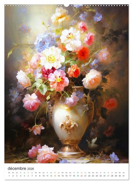 Produktbild: Vases en fleur (Calendrier mural 2026 DIN A2 horizontal) calendrier de bureau