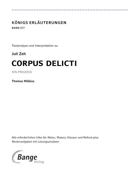 Produktbild: Corpus Delicti von Juli Zeh