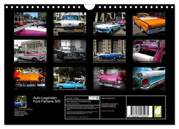 Produktbild: Auto-Legenden Ford Fairlane 500 (Wandkalender 2025 DIN A4 quer), CALVENDO Monatskalender