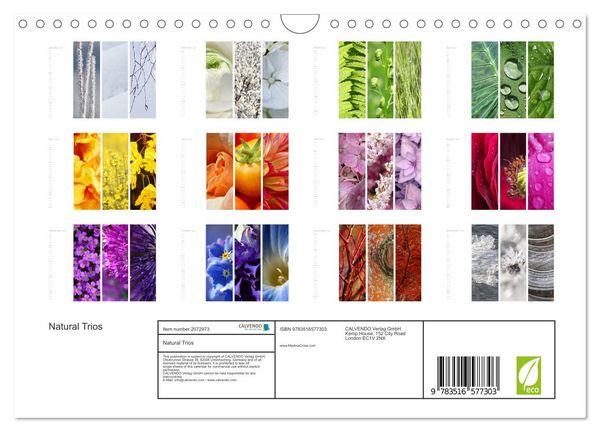 Produktbild: Natural Trios (Wall Calendar 2026 DIN A4 landscape), CALVENDO 12 Month Wall Calendar