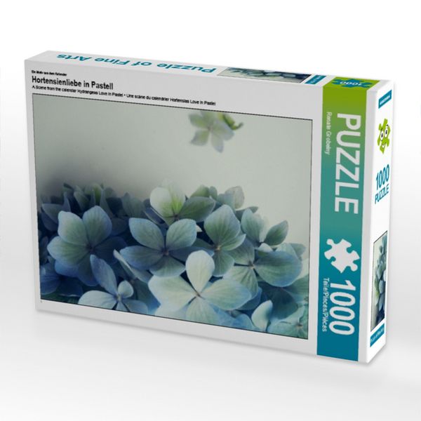 Produktbild: CALVENDO Puzzle Ein Motiv aus dem Kalender Hortensienliebe in Pastell | 1000 Teile Lege-Gr&ouml;&szlig;e 64x48cm Foto-Puzzle f&uuml;r gl&uuml;ckliche Stunden