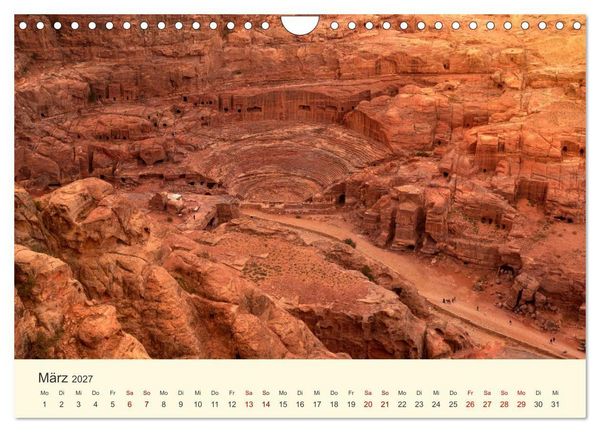 Produktbild: Jordanien Sand, Stein und Salz (Wandkalender 2027 DIN A4 quer), CALVENDO Monatskalender