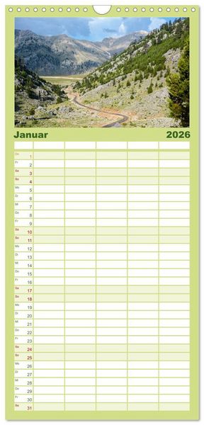 Produktbild: Familienplaner 2026 - Die S&uuml;dt&uuml;rkei entdecken mit 5 Spalten (Wandkalender, 21 x 45 cm) CALVENDO