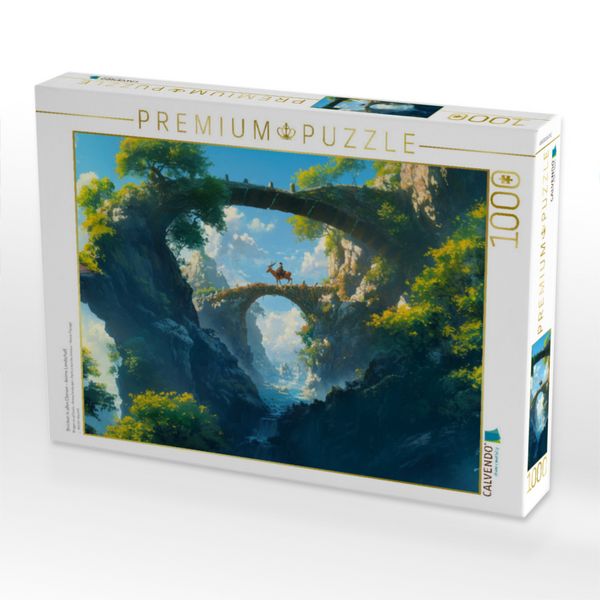 Produktbild: CALVENDO Puzzle Br&uuml;cken in allen Ebenen - Anime Landschaft | 1000 Teile Lege-Gr&ouml;&szlig;e 64x48cm Foto-Puzzle f&uuml;r gl&uuml;ckliche Stunden