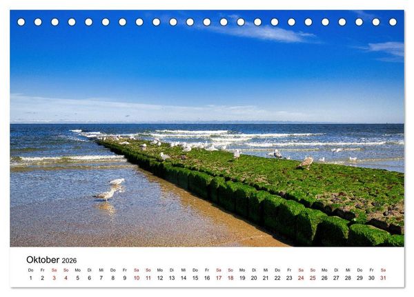 Produktbild: Norderney Paradies in der Nordsee (Tischkalender 2026 DIN A5 quer), CALVENDO Monatskalender