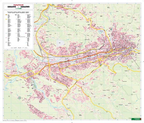 Produktbild: freytag & berndt Stadtplan Sarajewo 1:17.500