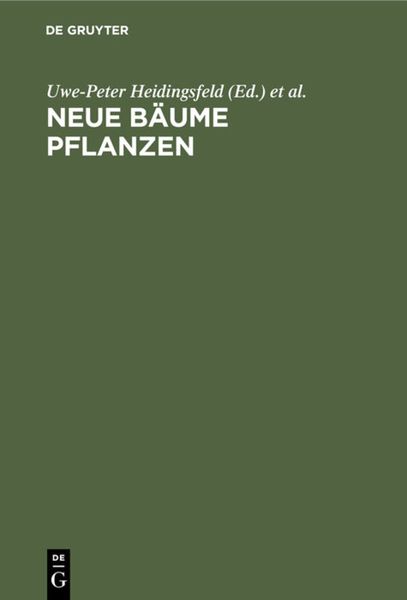 Produktbild: Neue B&auml;ume pflanzen