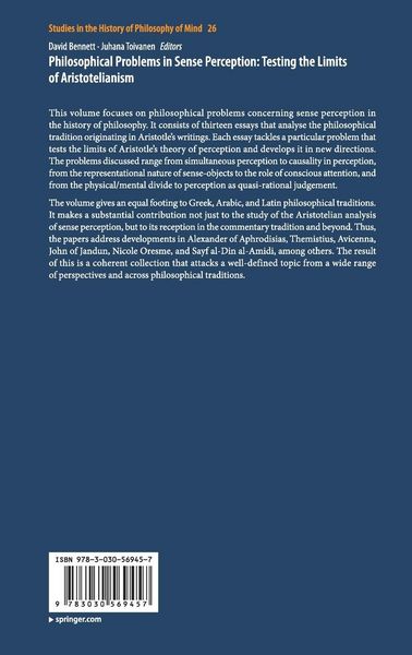 Produktbild: Philosophical Problems in Sense Perception: Testing the Limits of Aristotelianism