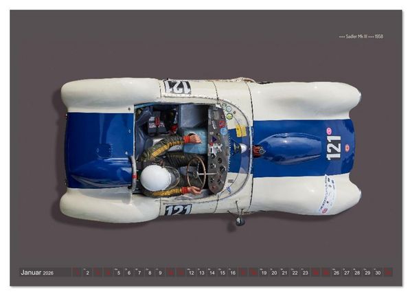 Produktbild: Two-Seater Racing Cars 1950-1960 (Tischkalender 2026 DIN A5 quer), CALVENDO Monatskalender