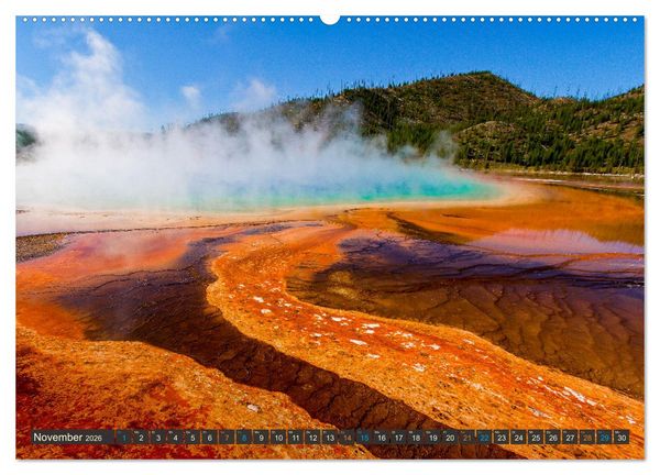 Produktbild: Farbenwunder Yellowstone (Wandkalender 2026 DIN A2 quer), CALVENDO Monatskalender