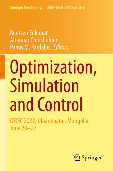 Produktbild: Optimization, Simulation and Control