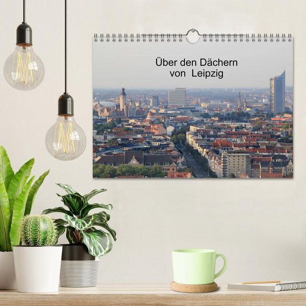 Produktbild: &Uuml;ber den D&auml;chern von Leipzig (Wandkalender 2026 DIN A4 quer), CALVENDO Monatskalender