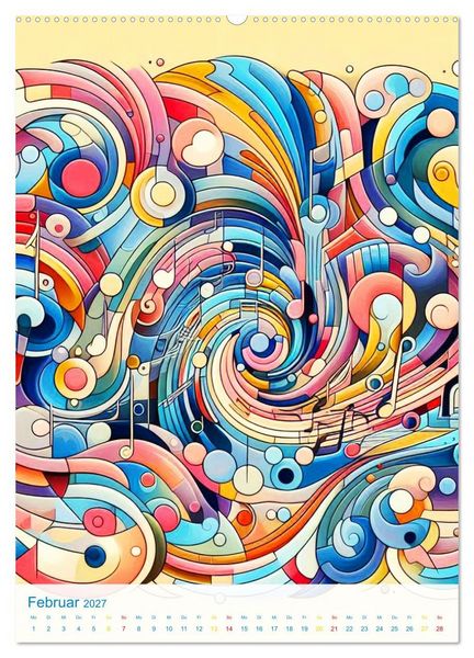 Produktbild: Syn&auml;sthetische Kunst - Musik in Farben und Formen (Wandkalender 2027 DIN A2 hoch), CALVENDO Monatskalender
