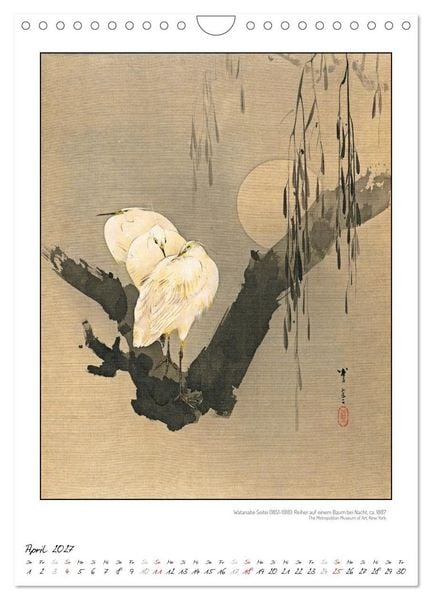 Produktbild: Watanabe Seitei - Japanische Tuschmalerei (Wandkalender 2027 DIN A4 hoch), CALVENDO Monatskalender