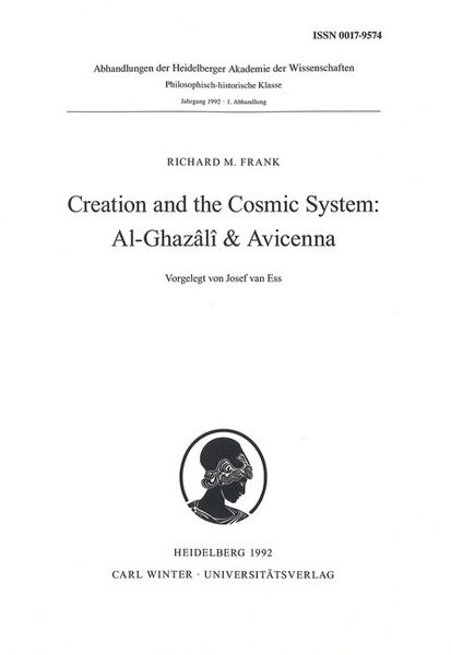 Produktbild: Creation and the Cosmic System: Al-Ghaz&acirc;li & Avicenna