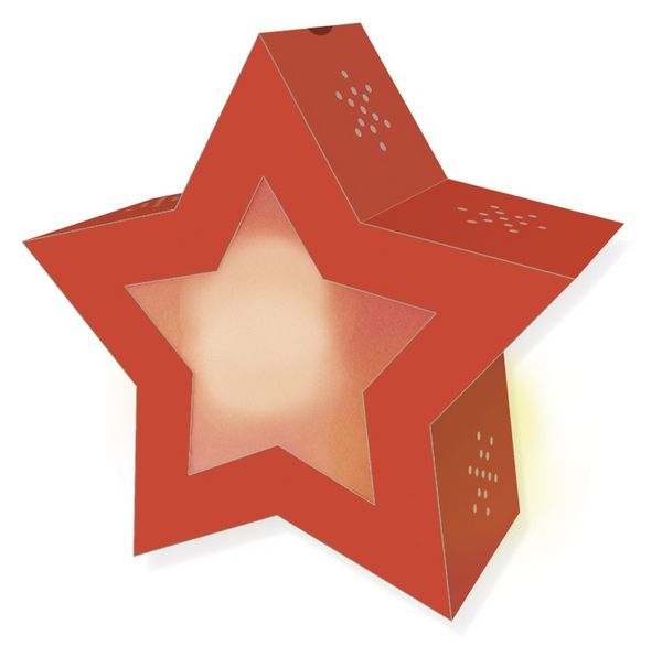 Produktbild: URSUS Laternenzeit Twinkle Star Neon, leuchtrot