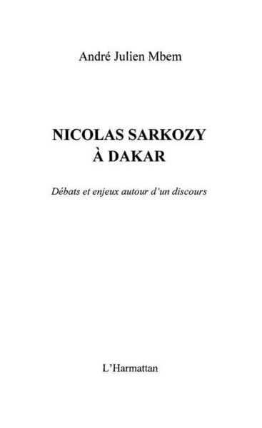 Produktbild: Nicolas Sarkosy a Dakar
