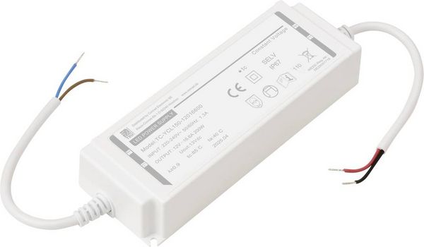 Produktbild: TRU COMPONENTS TC-YCL150-12016600 LED-Trafo IP67 Konstantspannung 200W 16.6A 12 V/DC 1St.