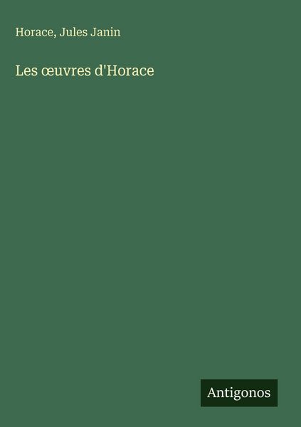 Produktbild: Les &iquest;uvres d'Horace