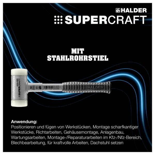 Produktbild: Halder SUPERCRAFT 3377.040 Schonhammer ergonomischer Griff, hart 805g 305mm 1St.