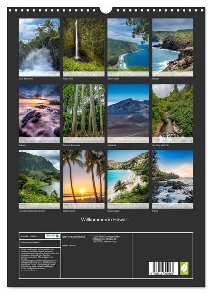 Produktbild: Willkommen in Hawai'i (Wandkalender 2026 DIN A3 hoch), CALVENDO Monatskalender