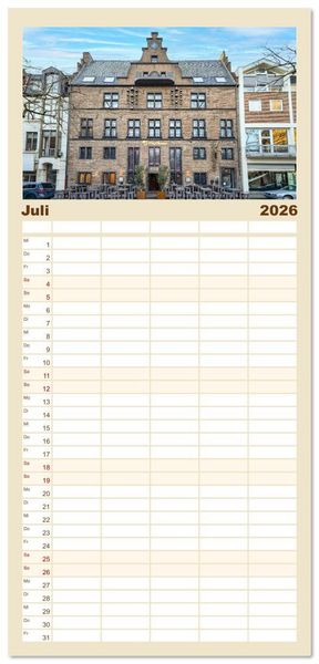 Produktbild: Familienplaner 2026 - Neuss Impressionen mit 5 Spalten (Wandkalender, 21 x 45 cm) CALVENDO