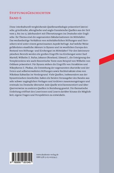 Produktbild: Stiftung und Staat im Mittelalter