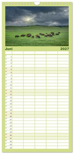 Produktbild: Familienplaner 2027 - Sioux Im Lande von Sitting Bull mit 5 Spalten (Wandkalender, 21 x 45 cm) CALVENDO