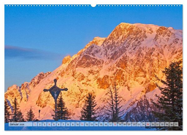 Produktbild: Alpengl&uuml;hen in den Bergen im Salzburger Land (hochwertiger Premium Wandkalender 2026 DIN A2 quer), Kunstdruck in Hochglanz