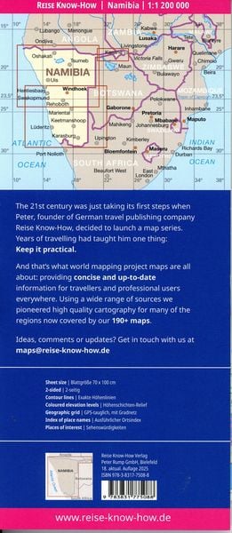 Produktbild: Reise Know-How Landkarte Namibia (1:1.200.000)
