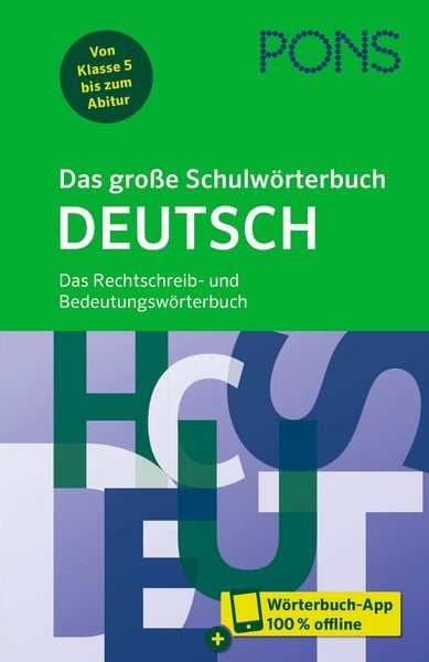 Produktbild: PONS Das gro&szlig;e Schulw&ouml;rterbuch Deutsch