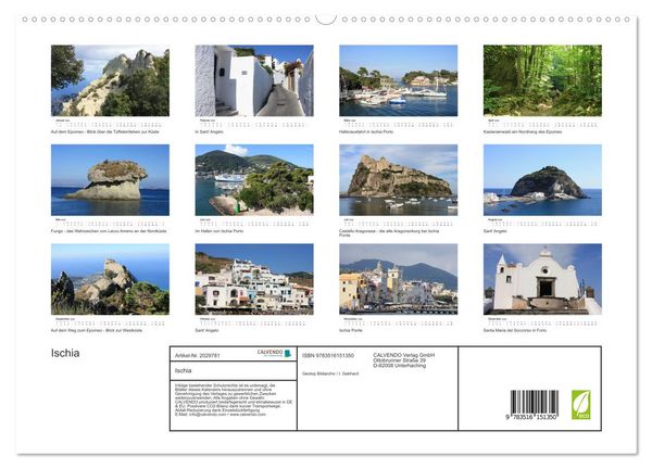 Produktbild: Ischia (hochwertiger Premium Wandkalender 2026 DIN A2 quer), Kunstdruck in Hochglanz