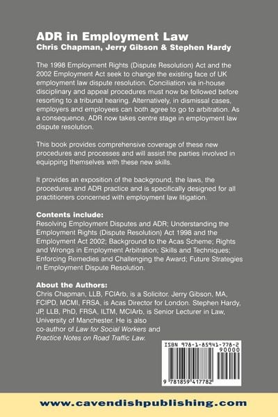 Produktbild: ADR in Employment Law