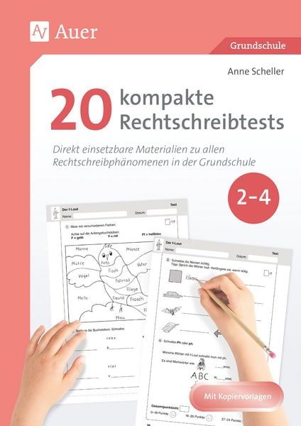 Produktbild: 20 kompakte Rechtschreibtests f&uuml;r Klasse 2 bis 4