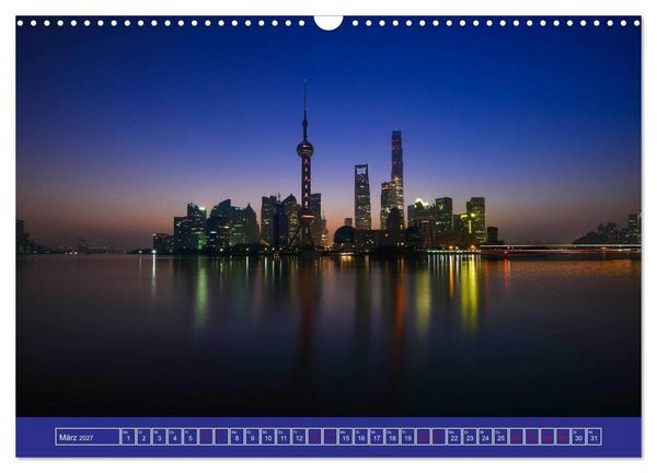 Produktbild: Metropolen - Asiens sch&ouml;nste St&auml;dte bei Nacht (Wandkalender 2027 DIN A3 quer), CALVENDO Monatskalender