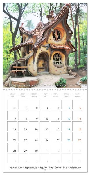 Produktbild: Cabanes f&eacute;eriques (Calendrier mural carr&eacute; 2026 30x30 cm) Calendrier double avec une page pour vos prises de notes