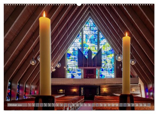 Produktbild: Bremer Kirchen von Innen (hochwertiger Premium Wandkalender 2026 DIN A2 quer), Kunstdruck in Hochglanz
