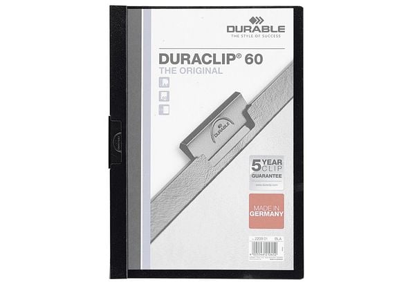 Produktbild: DURABLE Klemmhefter Duraclip&reg; 60, schwarz