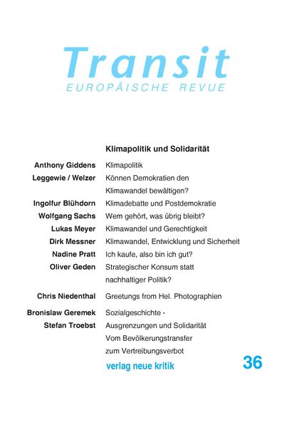 Produktbild: Transit 36. Europ&auml;ische Revue