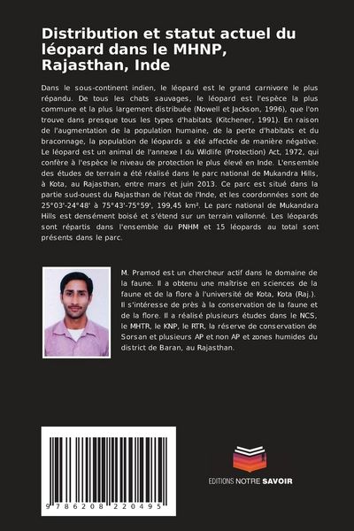 Produktbild: Distribution et statut actuel du l&eacute;opard dans le MHNP, Rajasthan, Inde