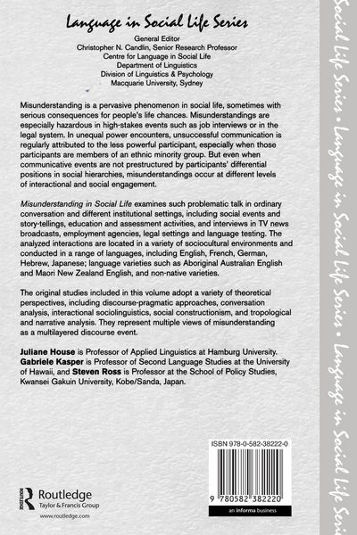 Produktbild: Misunderstanding in Social Life
