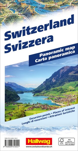 Hallwag Panoramakarte Schweiz