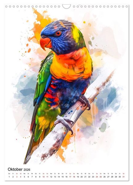 Produktbild: Australiens Tiere - Illustriert in Wasserfarben (Wandkalender 2026 DIN A3 hoch), CALVENDO Monatskalender