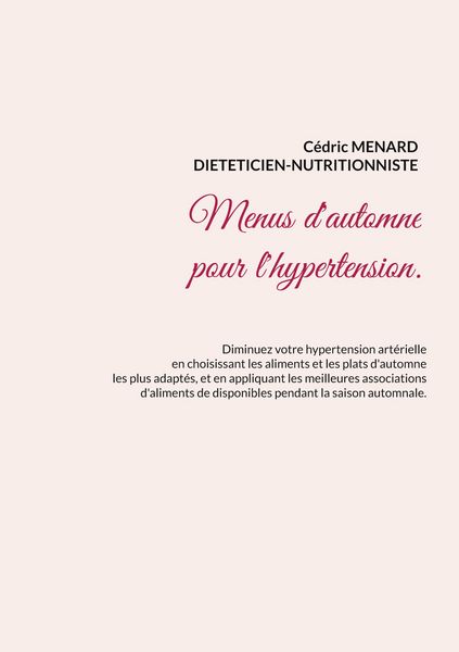 Produktbild: Menus d'automne pour l'hypertension.