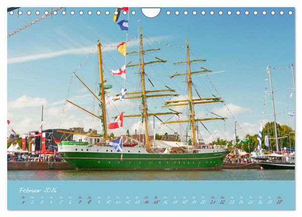 Produktbild: SAIL Bremerhaven. Segelspektakel zum Wegtr&auml;umen (Wandkalender 2026 DIN A4 quer), CALVENDO Monatskalender